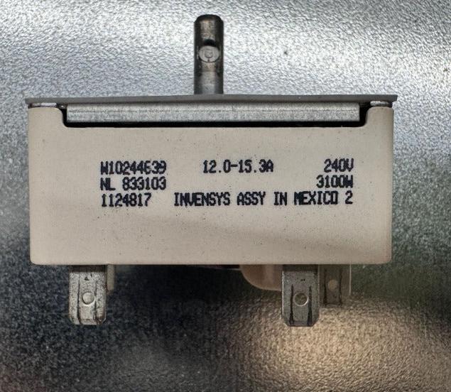 Whirlpool Range Element Control Switch W10244639 Whirlpool Range Element Control Switch W10244639